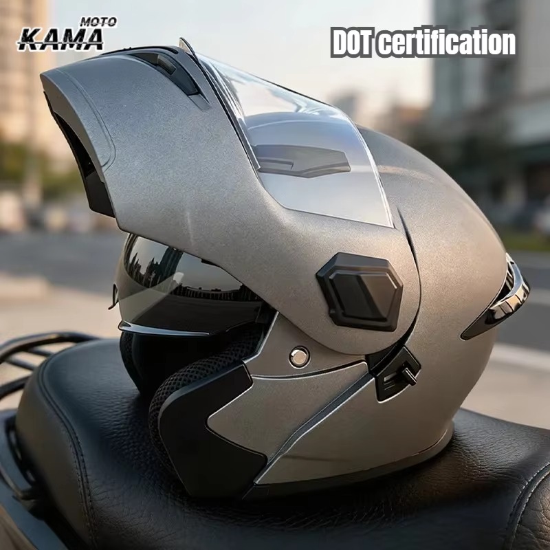 Modular Flip Up Motorcycle Helmet Dot Approved - Omklapbare modulaire motorhelm, goedgekeurd voor mannen