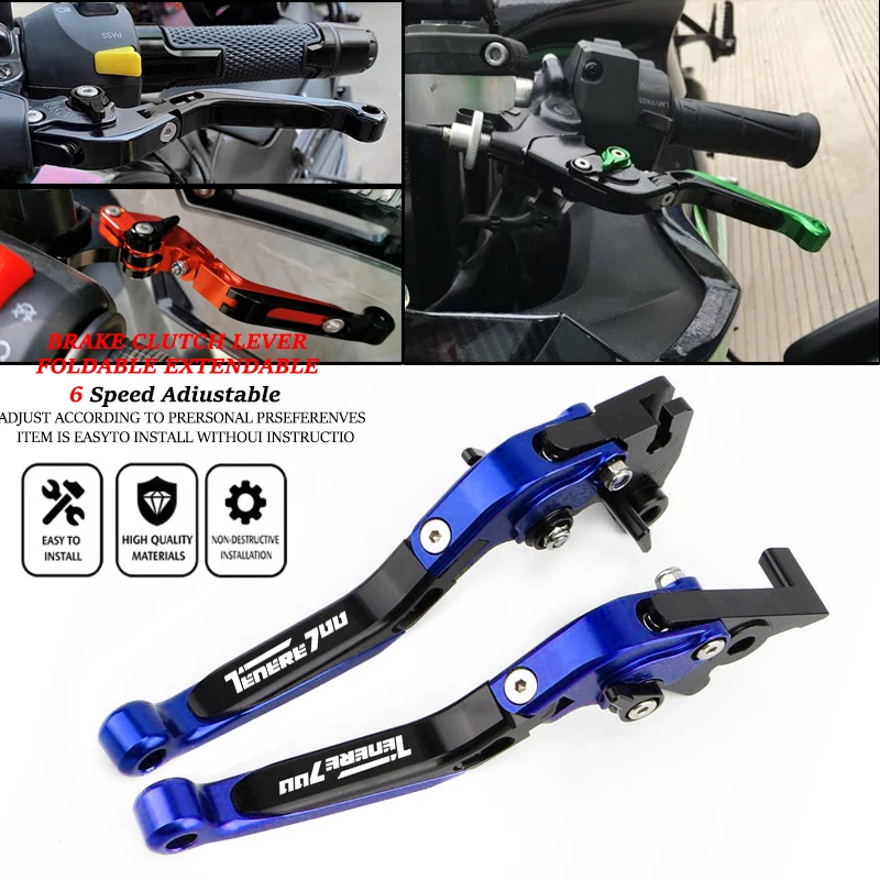 Cnc Aluminum Adjustable Brake Clutch Levers - Geschikt voor Tenere 700/World Raid XTZ700/SP